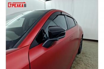 4 699 р. Дефлекторы окон 2D укороченный Стрелка11 Changan UNI-V лифтбэк (2021-2025) (черные)  с доставкой в г. Кемерово. Увеличить фотографию 2