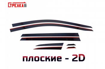 Дефлекторы окон 2D Стрелка11 Jetta VS7 (2019-2025) (черные)