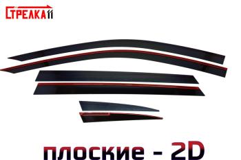 4 749 р. Дефлекторы окон 2D Стрелка11  Geely Coolray  SX11 (2018-2023) дорестайлинг (черные)  с доставкой в г. Кемерово. Увеличить фотографию 2