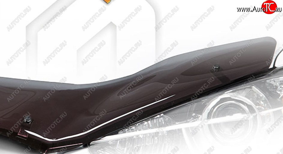 2 299 р. Дефлектор капота CA-Plastiс Ravon R2 (2016-2025) (Classic полупрозрачный, Без надписи)  с доставкой в г. Кемерово