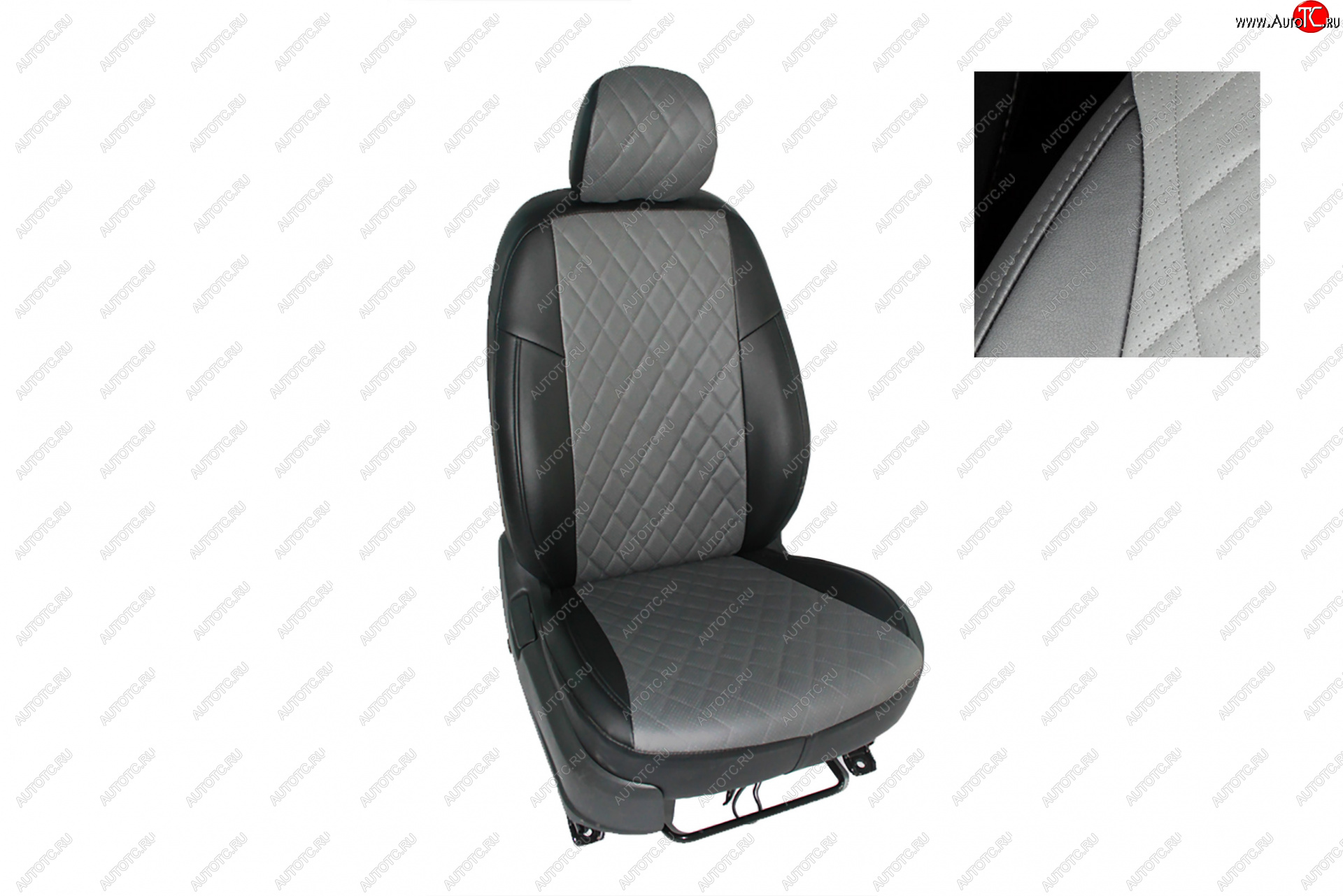7 549 р. Чехлы для сидений Seintex (экокожа) Ромб Chevrolet Cobalt (2011-2016), Ravon R4 (2016-2020) (черно-серый) с доставкой в г. Кемерово Увеличить фотографию 1 7 549 р. Чехлы для сидений Seintex (экокожа) Ромб Chevrolet Cobalt (2011-2016), Ravon R4 (2016-2020) (черно-серый) с доставкой в г. Кемерово