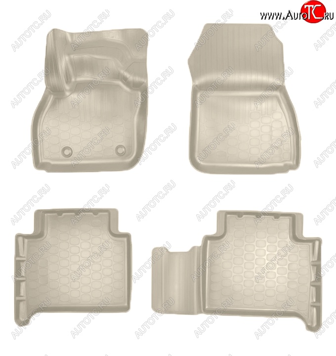 2 599 р. Коврики салонные Noplast (3D)  Renault ZOE (2012-2025) дорестайлинг, рестайлинг (Бежевые)  с доставкой в г. Кемерово