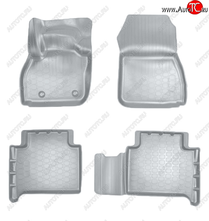 2 599 р. Коврики салонные Noplast (3D)  Renault ZOE (2012-2025) дорестайлинг, рестайлинг (Серые)  с доставкой в г. Кемерово
