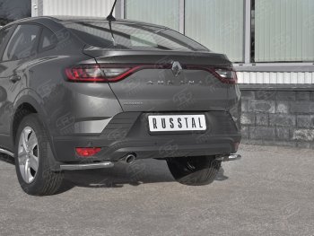 11 999 р. Защита заднего бампера (Ø42 мм уголки, нержавейка) SLITKOFF  Renault Arkana (2019-2025)  с доставкой в г. Кемерово. Увеличить фотографию 2