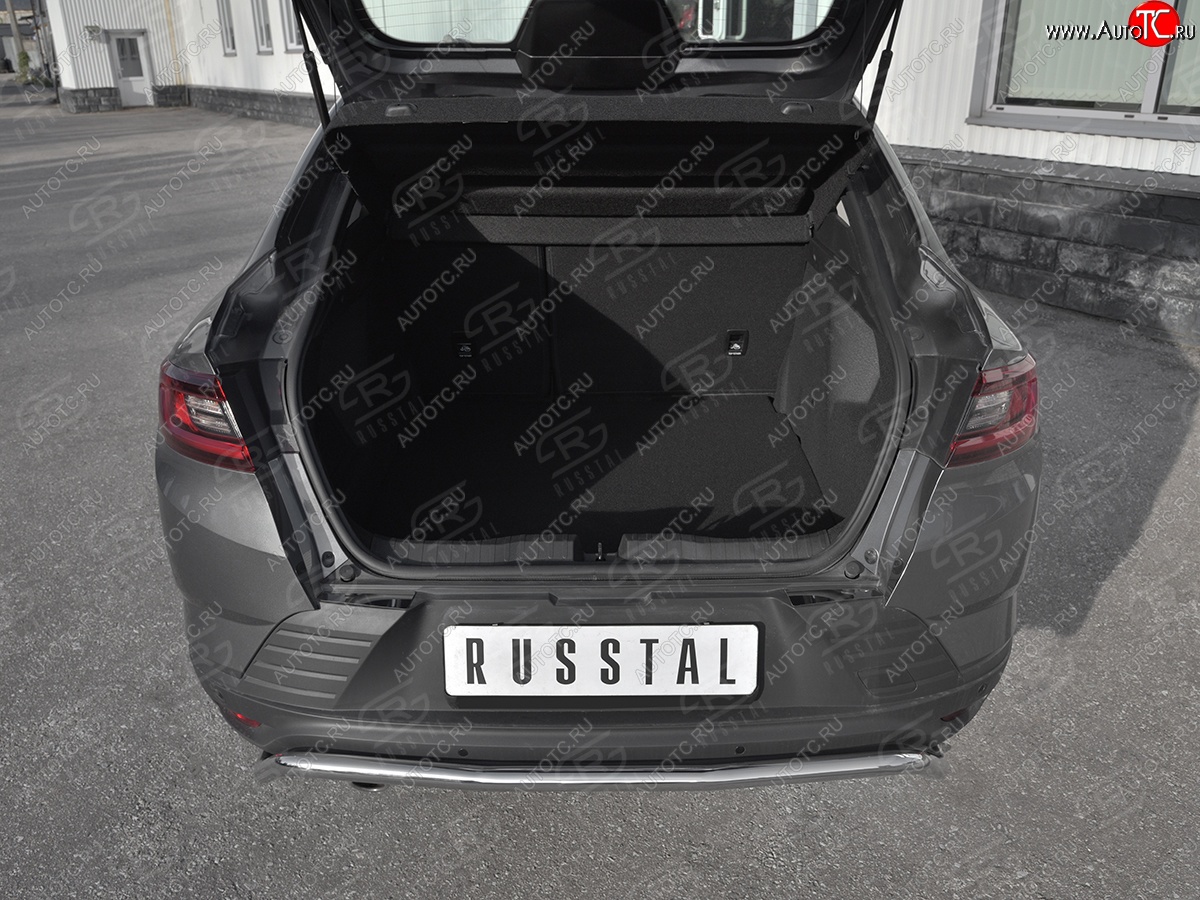 919 р. Защитные накладки заднего бампера Russtal Renault Arkana (2019-2025) (Нержавейка полированная)  с доставкой в г. Кемерово
