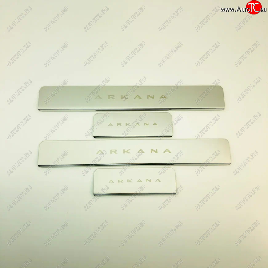 2 179 р. Накладки порожков салона INOX Renault Arkana (2019-2025) (Нержавеющая сталь)  с доставкой в г. Кемерово