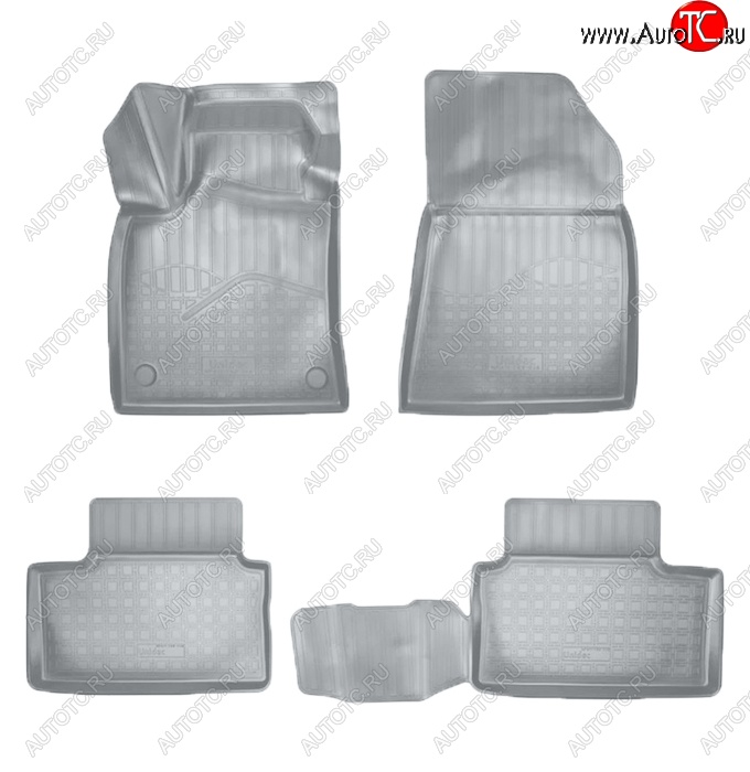 2 599 р. Коврики салонные Noplast (3D)  Renault Clio  BF (2019-2025) дорестайлинг, хэтчбэк 5.дв. (Серые)  с доставкой в г. Кемерово