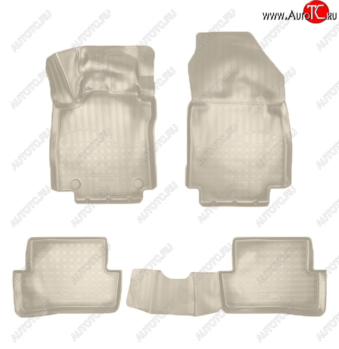 2 599 р. Коврики салонные Noplast (3D)  Renault Clio ( KH98,  BH98) (2012-2020) дорестайлинг универсал, дорестайлинг, хэтчбэк 5 дв., рестайлинг универсал, рестайлинг, хэтчбэк 5 дв. (Бежевые)  с доставкой в г. Кемерово
