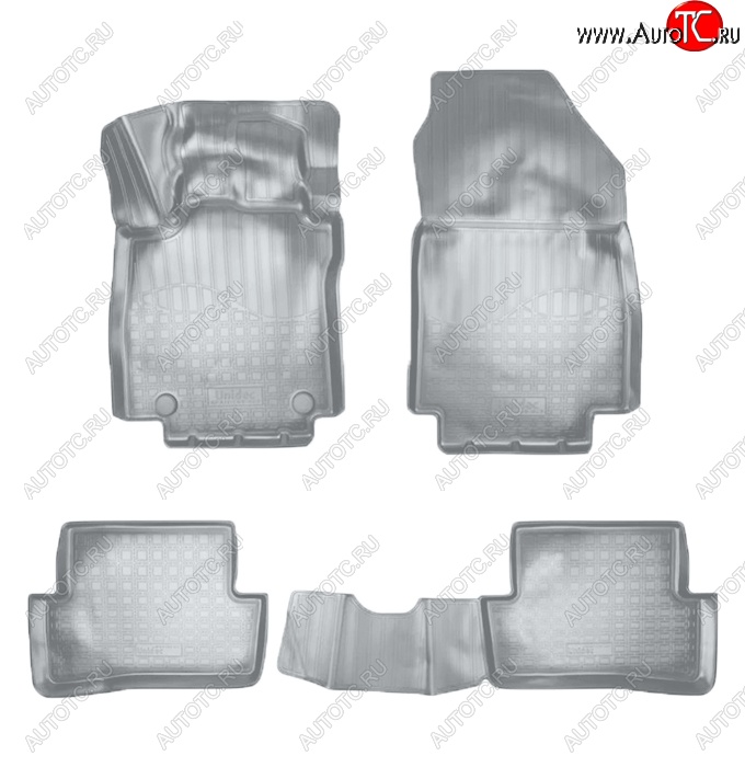 2 599 р. Коврики салонные Noplast (3D)  Renault Clio ( KH98,  BH98) (2012-2020) дорестайлинг универсал, дорестайлинг, хэтчбэк 5 дв., рестайлинг универсал, рестайлинг, хэтчбэк 5 дв. (Серые)  с доставкой в г. Кемерово
