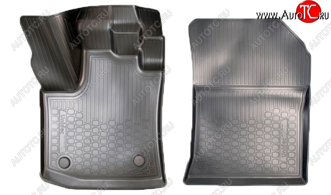 1 599 р. Коврики салонные Noplast (3D, передние)  Renault Dokker (2012-2025) (Черные)  с доставкой в г. Кемерово