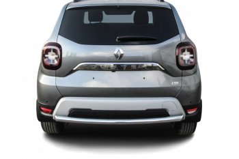10 699 р. Защита заднего бампера Slitkoff (Ø57 мм)  Renault Duster  HM (2021-2024) рестайлинг (Полированная нержавейка)  с доставкой в г. Кемерово. Увеличить фотографию 2