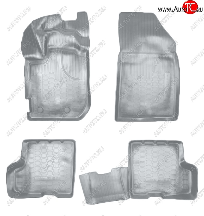 3 199 р. Коврики салонные Noplast (3D, без ящика под сидением)  Renault Duster  HM (2021-2024) рестайлинг (Серые)  с доставкой в г. Кемерово