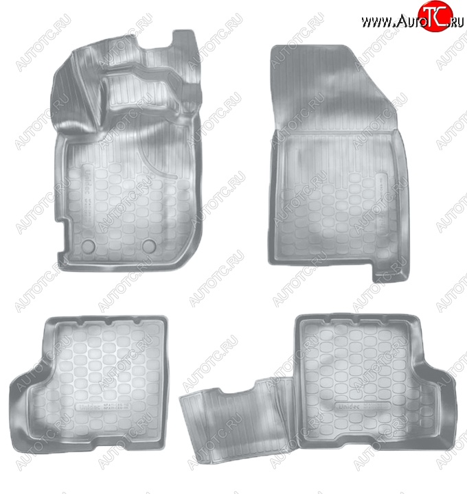 3 199 р. Коврики салонные Noplast (3D, с ящиком под сидением)  Renault Duster  HM (2021-2024) рестайлинг (Серые)  с доставкой в г. Кемерово