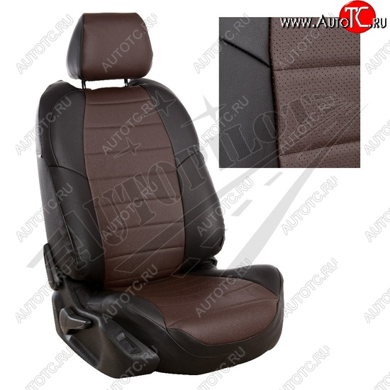 13 649 р. Чехлы сидений AUTOPILOT Экокожа (задняя спинка 40/60)  Renault Duster  HM (2021-2024) рестайлинг (Черный + Шоколад)  с доставкой в г. Кемерово