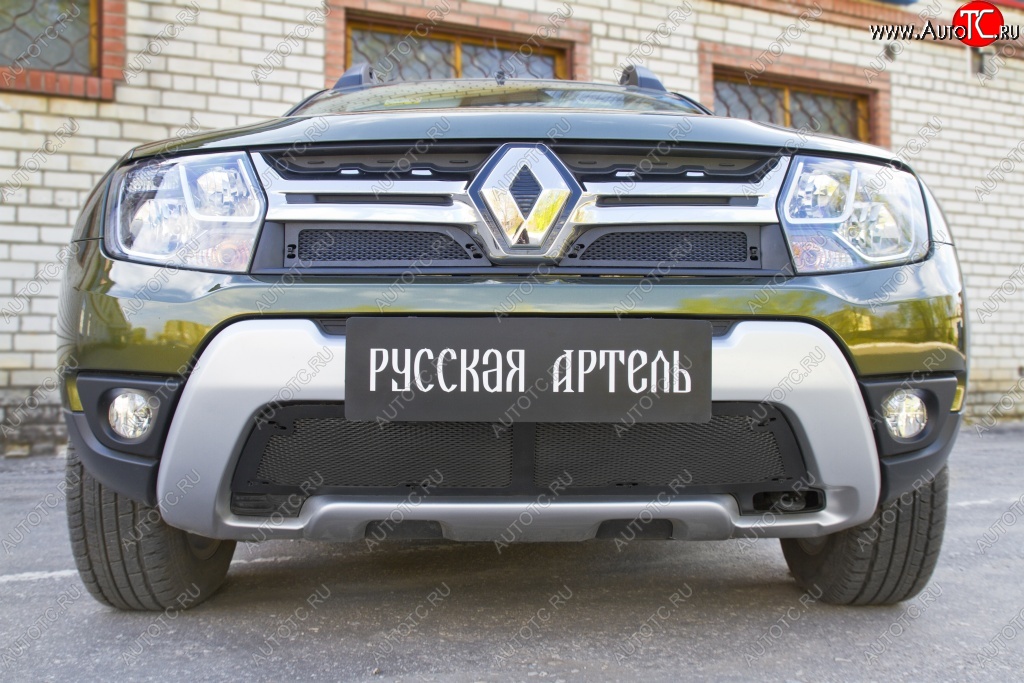 1 399 р. Защитная сетка решетки радиатора РА  Renault Duster  HS (2015-2021) рестайлинг  с доставкой в г. Кемерово