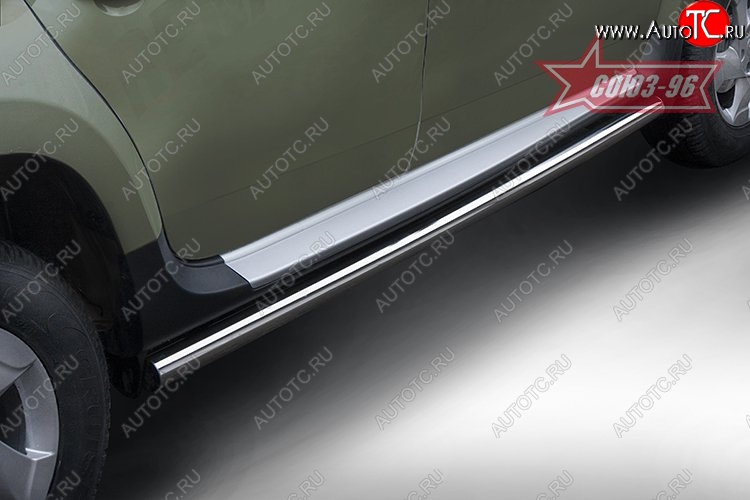 17 549 р. Защита порогов Souz-96 (d60) Renault Duster HS рестайлинг (2015-2021)  с доставкой в г. Кемерово