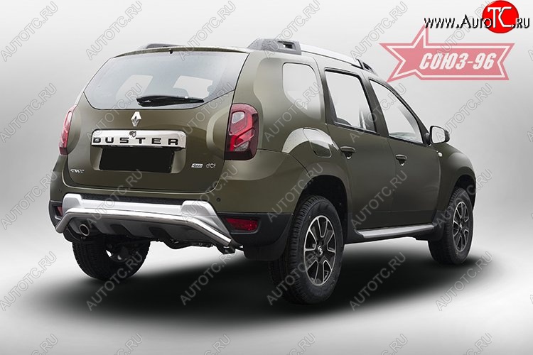 10 079 р. Защита заднего бампера Souz-96 (d60)  Renault Duster  HS (2015-2021) рестайлинг  с доставкой в г. Кемерово