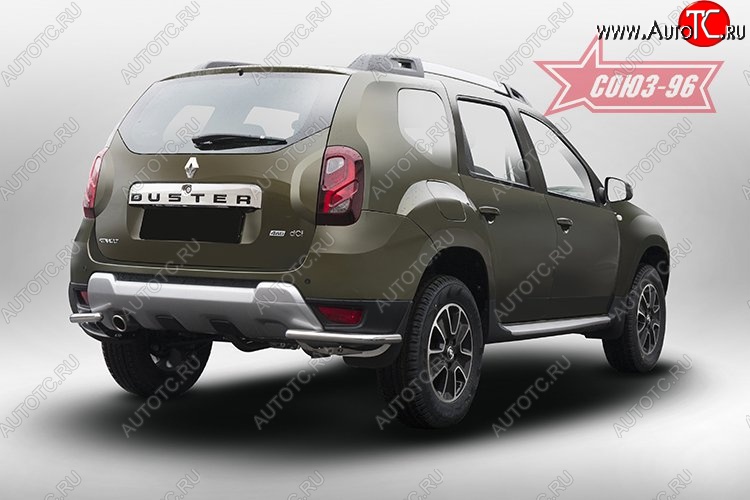 8 189 р. Угловая защита заднего бампера диаметром трубы 42 мм SOUZ-96 Renault Duster HS рестайлинг (2015-2021)  с доставкой в г. Кемерово