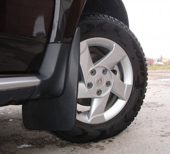 1 809 р. Брызговики Duster-Guard ПЕРЕДНИЕ широкие (2 шт.) RENAULT Duster 2012-2020  Renault Duster HS рестайлинг (2015-2021) (Передние)  с доставкой в г. Кемерово. Увеличить фотографию 3