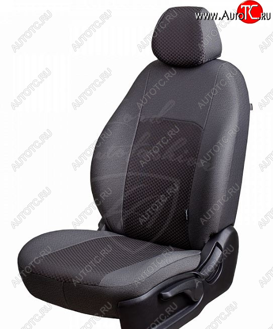 6 349 р. Чехлы для сидений Lord Autofashion Дублин (жаккард, 60/40) Renault Duster HS рестайлинг (2015-2021) (Оникс серый, вставка Сеул серый)  с доставкой в г. Кемерово