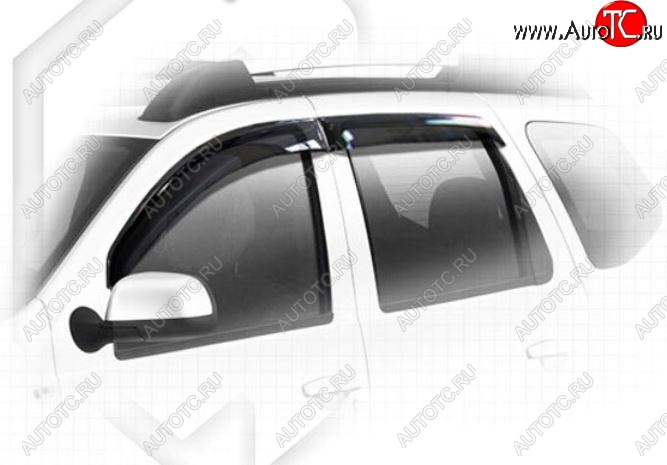 2 379 р. Дефлектора окон CA-Plastiс Renault Duster HS дорестайлинг (2010-2015) (Classic полупрозрачный, Без хром.молдинга)  с доставкой в г. Кемерово