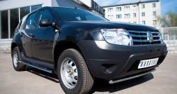 12 849 р. Одинарная защита переднего бампера диаметром 42 мм (4x2) SLITKOFF  Renault Duster  HS (2010-2015) дорестайлинг  с доставкой в г. Кемерово. Увеличить фотографию 4
