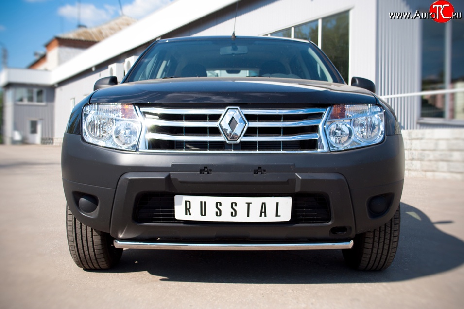 12 849 р. Одинарная защита переднего бампера диаметром 42 мм (4x2) SLITKOFF  Renault Duster  HS (2010-2015) дорестайлинг  с доставкой в г. Кемерово