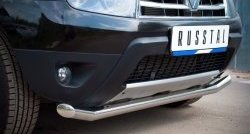14 499 р. Одинарная защита переднего бампера диаметром 63 мм (4x4) SLITKOFF  Renault Duster  HS (2010-2015) дорестайлинг  с доставкой в г. Кемерово. Увеличить фотографию 2