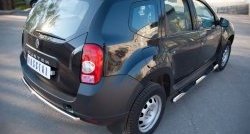 12 849 р. Защита заднего бампера (Ø42 мм, нержавейка, 4х2) SLITKOFF  Renault Duster  HS (2010-2015) дорестайлинг  с доставкой в г. Кемерово. Увеличить фотографию 4