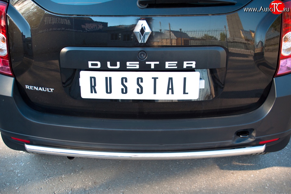12 849 р. Защита заднего бампера (Ø42 мм, нержавейка, 4х2) SLITKOFF  Renault Duster  HS (2010-2015) дорестайлинг  с доставкой в г. Кемерово