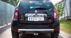 Одинарная защита заднего бампера из трубы диаметром 63 мм (4x4) SLITKOFF Renault Duster HS дорестайлинг (2010-2015)