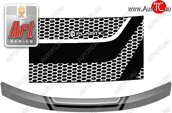 2 299 р. Дефлектор капота CA-Plastiс  Renault Duster  HS (2010-2015) дорестайлинг (Серия Art черная)  с доставкой в г. Кемерово