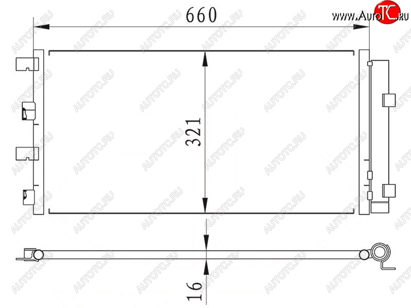 4 999 р. Радиатор кондиционера SAT Renault Duster HS дорестайлинг (2010-2015)  с доставкой в г. Кемерово