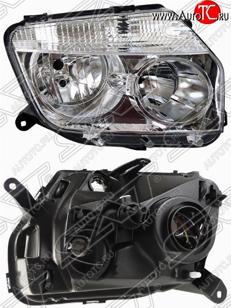 3 089 р. Правая фара передняя SAT (хром) Renault Duster HS дорестайлинг (2010-2015)  с доставкой в г. Кемерово
