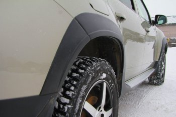 7 649 р. Накладки на колесные арки Артформ Renault Duster HS дорестайлинг (2010-2015)  с доставкой в г. Кемерово. Увеличить фотографию 2