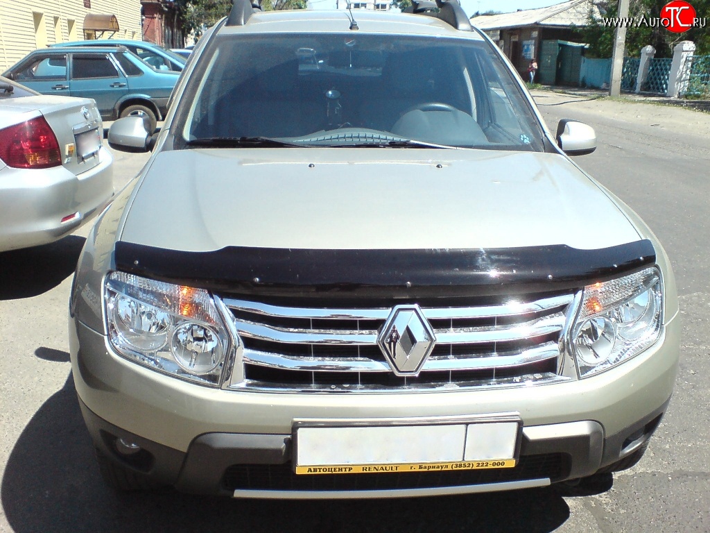 3 299 р. Дефлектор капота NovLine Renault Duster HS дорестайлинг (2010-2015)  с доставкой в г. Кемерово