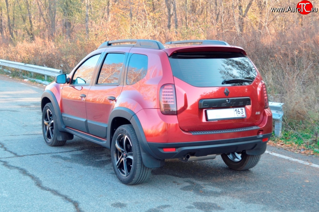 1 249 р. Накладка защитная на верх заднего бампера Kart RS DL  Renault Duster  HS (2010-2015) дорестайлинг  с доставкой в г. Кемерово