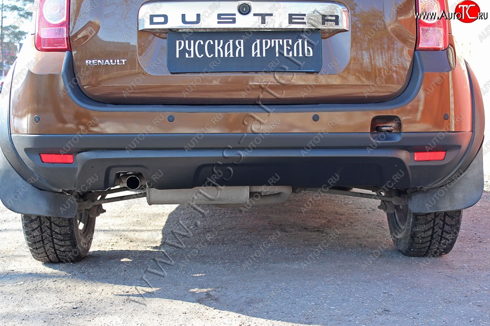 6 849 р. Диффузор заднего бампера RA  Renault Duster  HS (2010-2015) дорестайлинг (Поверхность шагрень (черная))  с доставкой в г. Кемерово