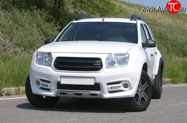 15 999 р. Передний бампер Sport  Renault Duster  HS (2010-2015) дорестайлинг (Неокрашенный)  с доставкой в г. Кемерово