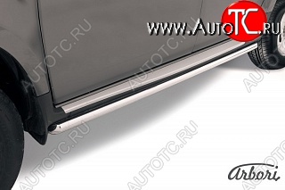 13 499 р. Защита штатных порогов Arbori (нержавейка, d42 mm). Renault Duster HS дорестайлинг (2010-2015)  с доставкой в г. Кемерово