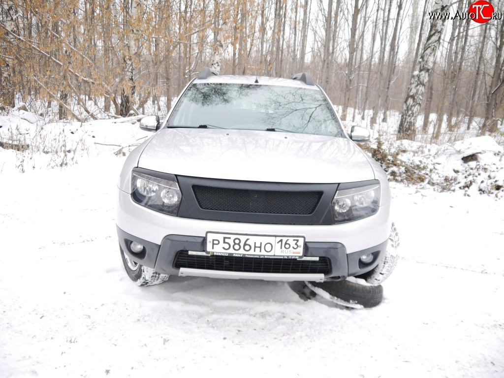 4 599 р. Решётка радиатора DM-Style  Renault Duster  HS (2010-2015) дорестайлинг (Без сетки, Неокрашенная глянец (под окраску))  с доставкой в г. Кемерово