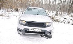 4 599 р. Решётка радиатора DM-Style  Renault Duster  HS (2010-2015) дорестайлинг (Без сетки, Неокрашенная глянец (под окраску))  с доставкой в г. Кемерово. Увеличить фотографию 3