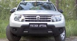 2 249 р. Защитная сетка решетки переднего бампера (с дхо без обвеса) РА Renault Duster HS дорестайлинг (2010-2015)  с доставкой в г. Кемерово. Увеличить фотографию 3