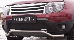 1 449 р. Зимняя заглушка решетки переднего бампера (с дхо и обвесом) РА  Renault Duster  HS (2010-2015) дорестайлинг  с доставкой в г. Кемерово. Увеличить фотографию 3