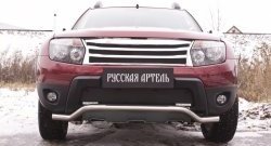 1 449 р. Зимняя заглушка решетки переднего бампера (с дхо и обвесом) РА  Renault Duster  HS (2010-2015) дорестайлинг  с доставкой в г. Кемерово. Увеличить фотографию 1