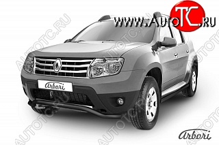 2 499 р. Защита переднего бампера Arbori Renault Duster HS дорестайлинг (2010-2015)  с доставкой в г. Кемерово
