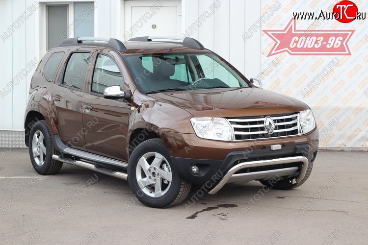 12 419 р. Защита переднего бампера Souz-96 (d60)  Renault Duster  HS (2010-2015) дорестайлинг  с доставкой в г. Кемерово