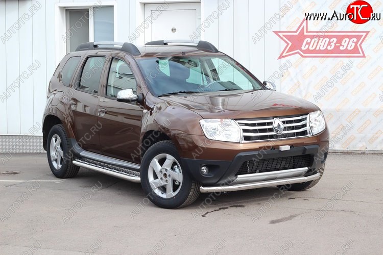 12 734 р. Защита переднего бампера одинарная Souz-96 (d60)  Renault Duster  HS (2010-2015) дорестайлинг  с доставкой в г. Кемерово