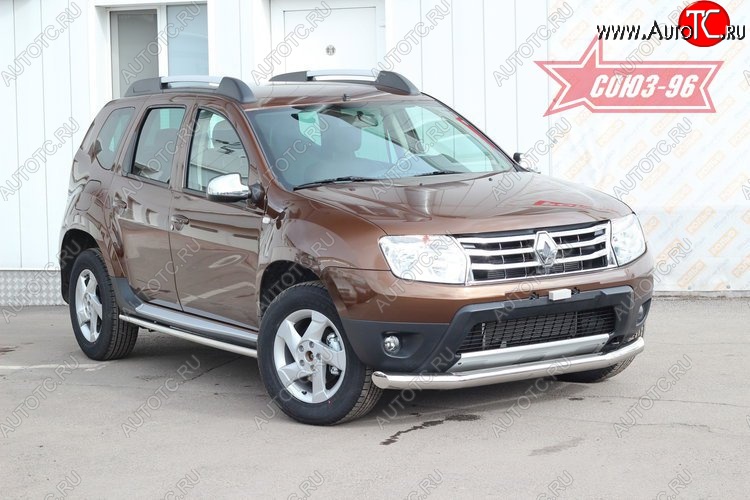 15 254 р. Защита переднего бампера одинарная Souz-96 (d76)  Renault Duster  HS (2010-2015) дорестайлинг  с доставкой в г. Кемерово