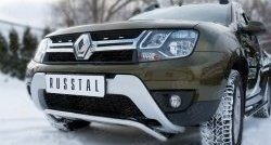 11 349 р. Защита переднего бампера (Ø42 мм волна, нержавейка) SLITKOFF  Renault Duster  HS (2015-2021) рестайлинг  с доставкой в г. Кемерово. Увеличить фотографию 2